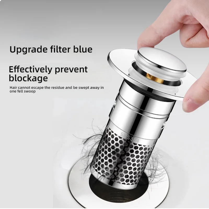 Keuken wastafel abs lekvrije afvoerplug vloerafvoerfilter geurwerende pop-up met terugslagklep, spoelbakstop, haarfilter voor de gootsteen