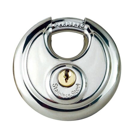 Stainless Steel Disc Padlock Anti-theft lock for home office: Default Title