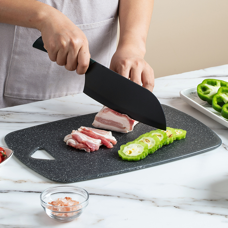 Kunststoff Schneide brett schwarz und weiß Punkte Marmor Farbe bpa frei rutsch feste Küche Kunststoff Schneide bretter