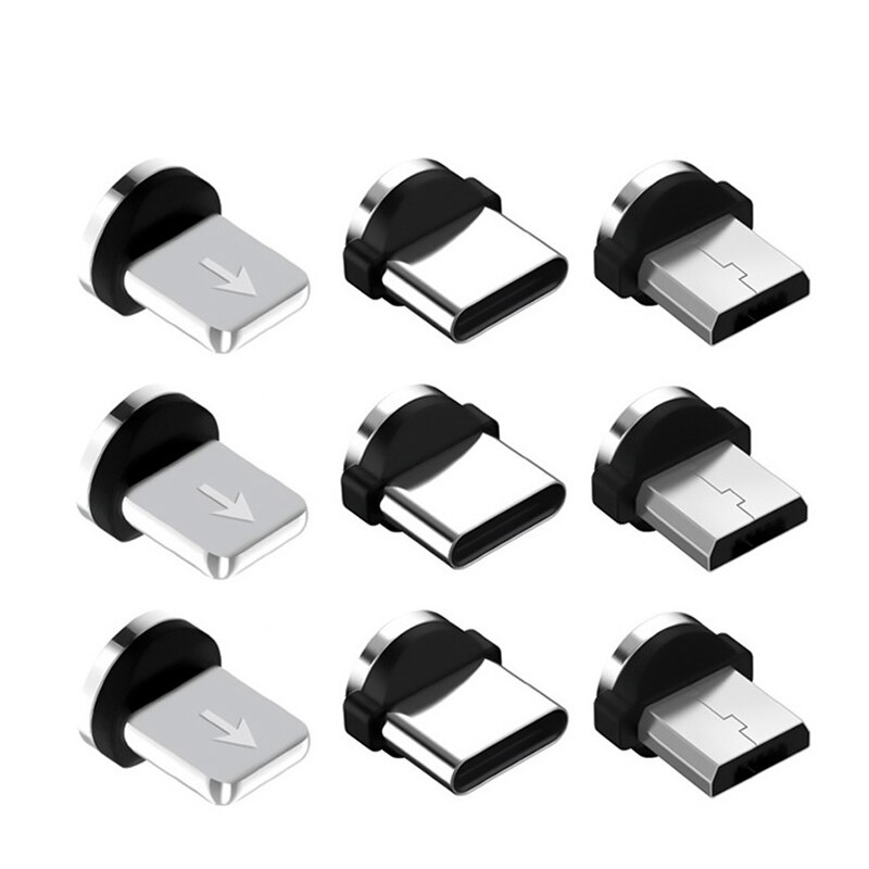 Magneettikaapelin pistoke microusb-tyypin c usb-c-liitin pikalataussovitin matkapuhelin micro-usb-tyypin c-magneettipistoke iphone-liitin