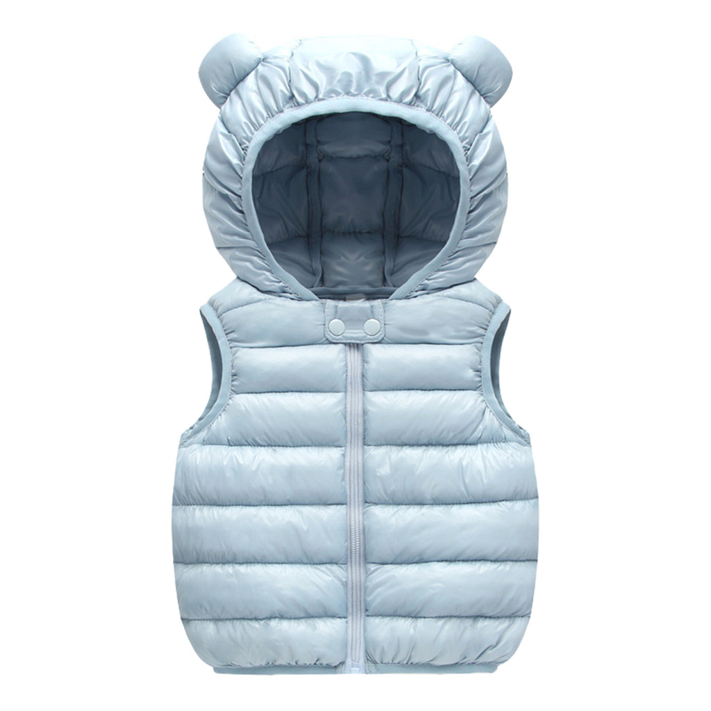 Baby Meisjes vest Winter vest Voor Meisjes vest Kinderen Warm solid Winddicht Jongens Hooded vest Kinderen Kleding L5010914