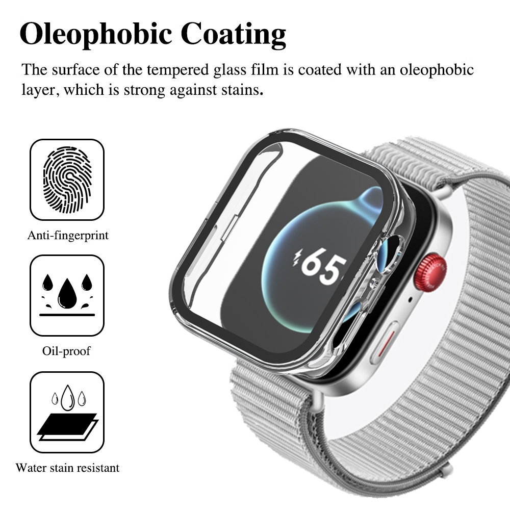 Tempered Glass Watch Cases For Huawei Watch Fit 3 All-Around Screen Protector Hard PC Bumper Watch Case For Huawei Watch Fit3
