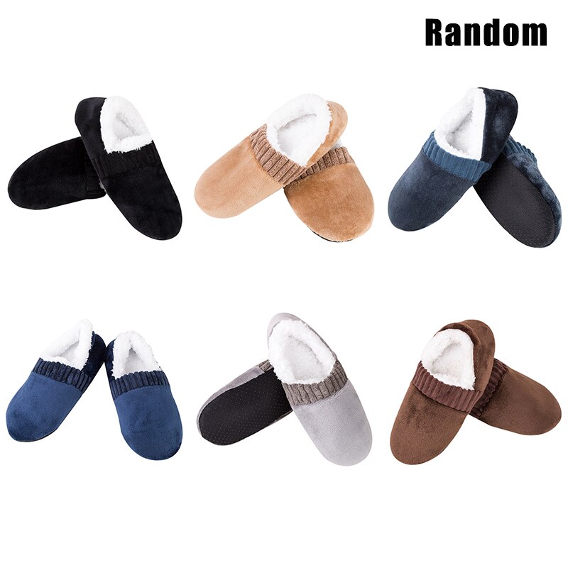 Men Soft Slippers House Floor Socks Anti-slip Indoor Winter Warm Slipper J55