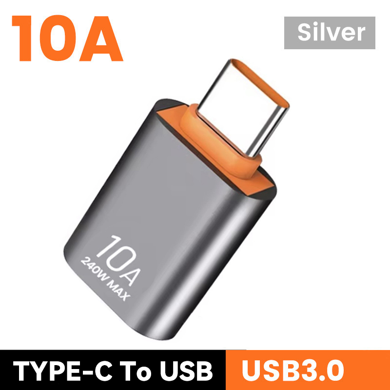 6-1PCS 10A OTG USB 3.0 A Tipo C Adattatore Tipo C Femmina A USB Maschio Convertitori Trasferimento dati ad alta velocità per MacBook Telefono Laptop: Rosa