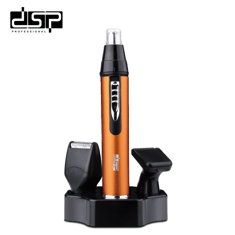 DSP 3 en 1 multifonction électrique nez & oreille tondeuses hommes barbe rasoir batterie Portable pour voyage/camping: Orange