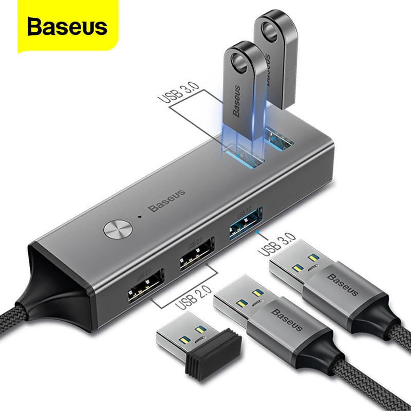 Baseus Multi Usb C Hub Usb 3.0 USB3. 0 Type C Hub Splitter Voor Macbook Pro Air Meerdere Poort USB-C Type-C Usb Hub Hab Adapter