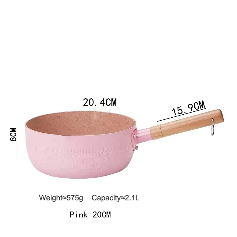 Küche Kochen Topf Maifan Stein Nicht-Stick Kochen Nudeln Heißer Milch Suppe Töpfe Japanischen Stil Schnee Pan Herd universal Kochgeschirr: pink
