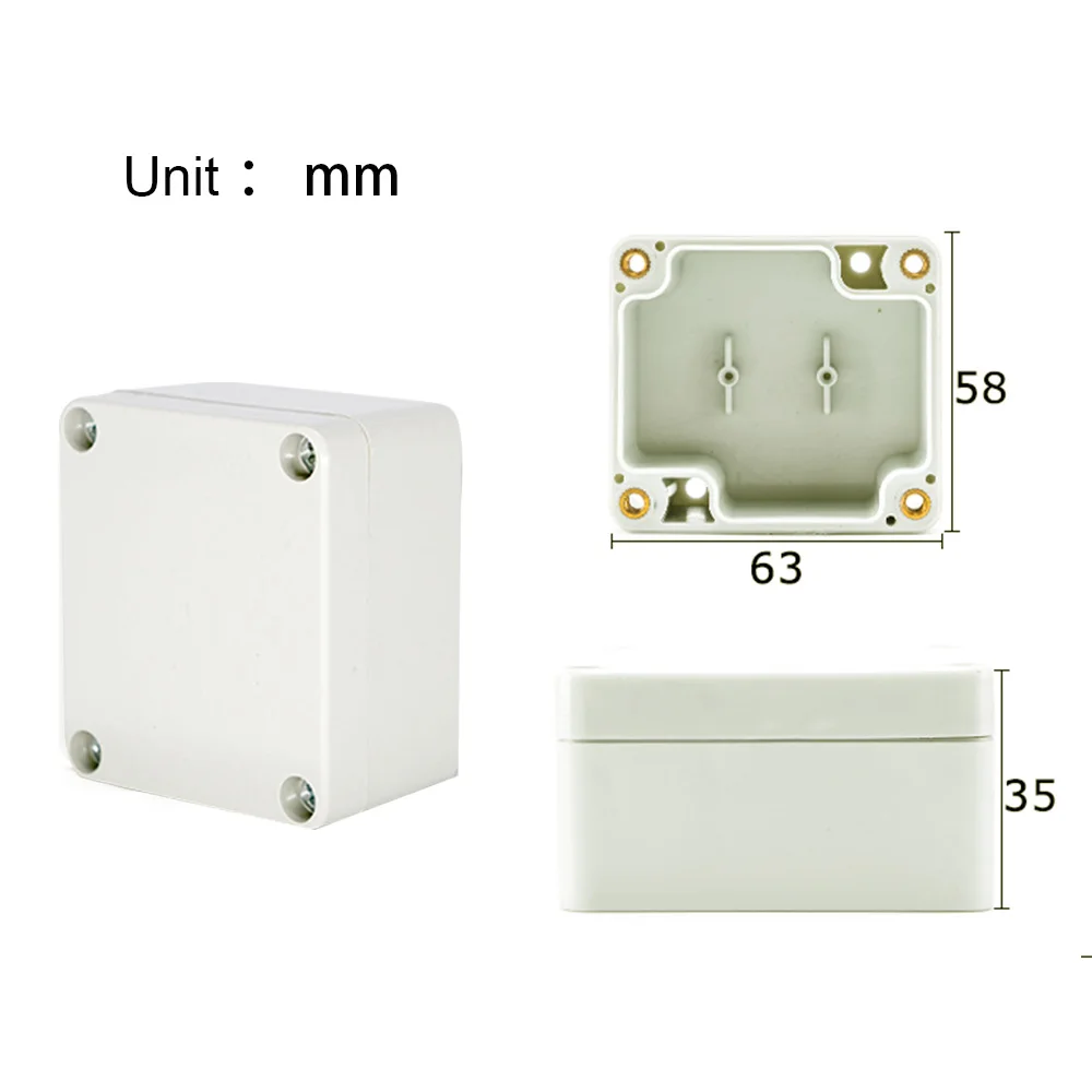 Caja ABS de conexiones para proyectos electrónicos, Cable eléctrico IP67, cajas de plástico impermeables para exteriores, Kit de caja de cables sellada DIY