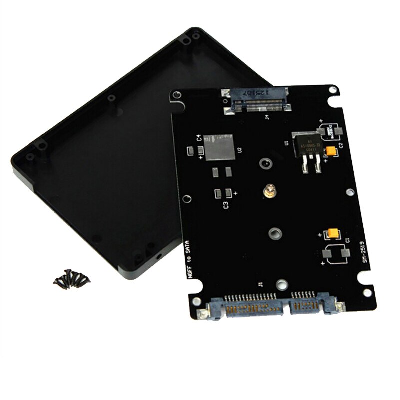 Adaptador SSD M2 SATA de 2,5 pulgadas, tarjeta convertidor SATA de 22 pines SSD M.2 NGFF,: Default Title