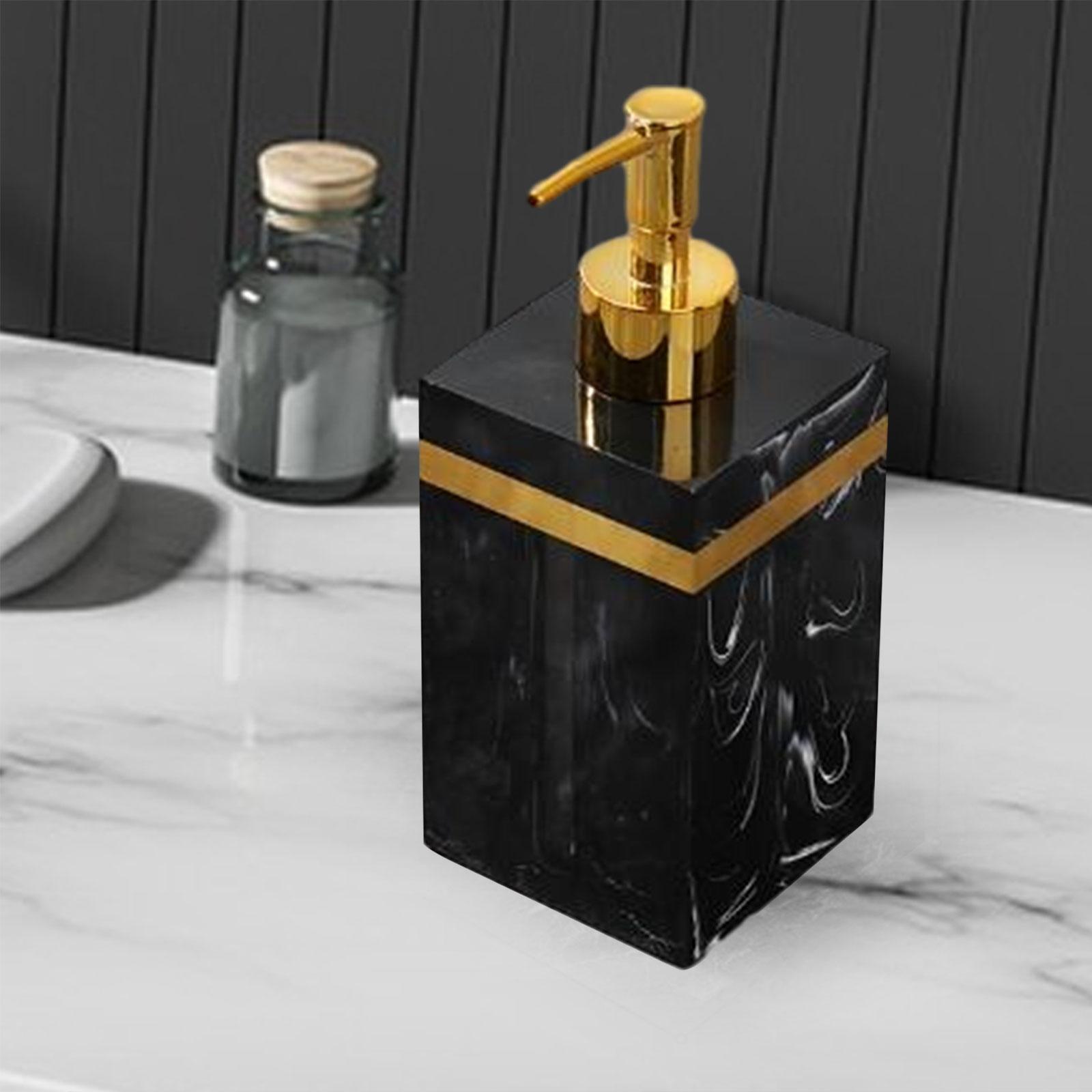 Marble Texture Soap Dispenser Resin Leakproof Hand Soap Liquid Dispenser for Kitchen Laundry Room Hotel Countertop Bathroom: Dark Khaki