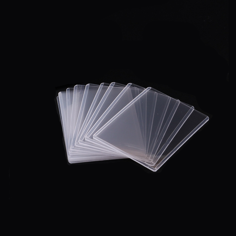 Cargador superior 35PT, protector transparente para tarjetas comerciales, soporte de carga superior, fundas de tarjetas de plástico duro, soporte para tarjetas deportivas de béisbol: Grey