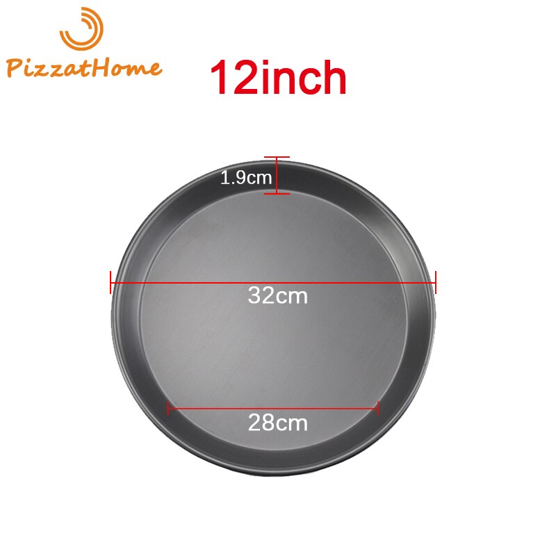 PizzAtHome 6 to 12 inches Pizza Pan Aluminium alloy Pans Non-Stick Baking Dishes Pizza Pan Plates Tray Baking Tool: 12 inch