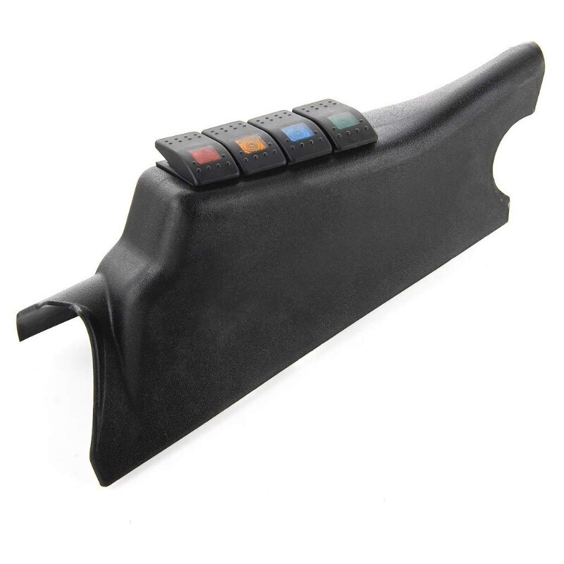 Car Left Right Side A-Pillar 4 Rocker Switch Panel Pod with Control Compatible with 2007 Jeep-Wrangler JK-JEE: Main driver