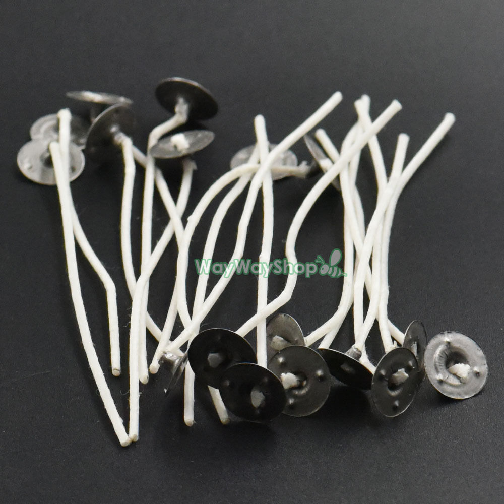 100Pcs 200Pcs Candle Wick Zinc Core Thread Pretabbed for Supplies Candle Making 25mm 40mm 50mm 70mm 100mm 150mm 200mm 260mm