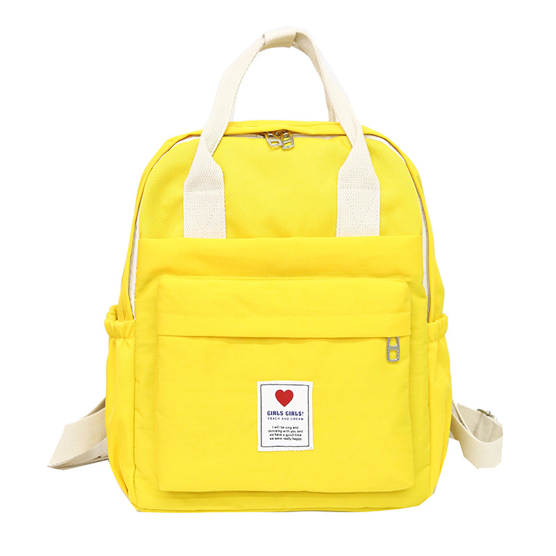 Frauen Rucksack für Teenager Mädchen Sommer Neue Weibliche Casual Schule Studenten Schulter Taschen Süße Reise Rucksäcke: Yellow 24x12x28cm