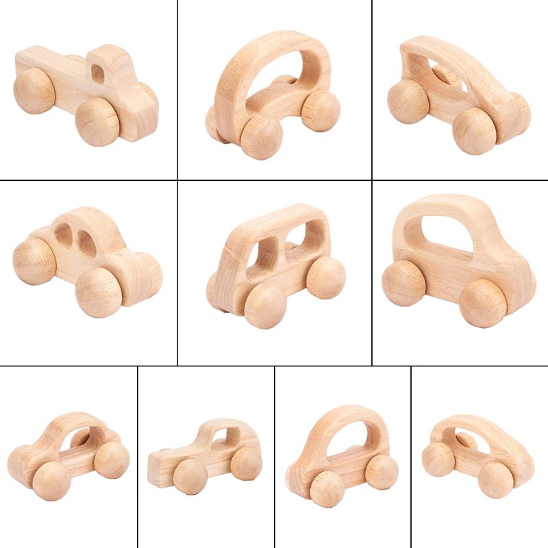 Baby Tandjes Houten Auto Educatief Blokken Bijtring Baby Grijpen Kauwen Speelgoed H37A