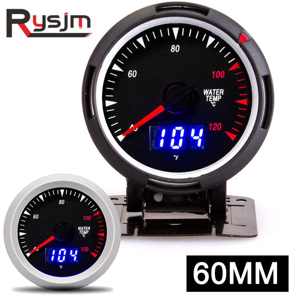 2.5 inch 60mm Pointer Auto Car Water Temp gauge + Water Temperature Sensor 40~120 Celsius Motorcycle Temperature Meter 12V Truck