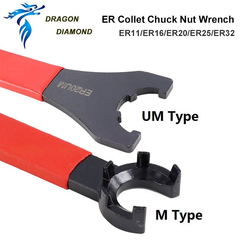 DRAGON DIAMOND ER Spanner ER11/ER16/ER20/ER25/ER32 M/UM Type ER Collet Chuck Nut Wrench CNC Milling Tool Lathe Tools