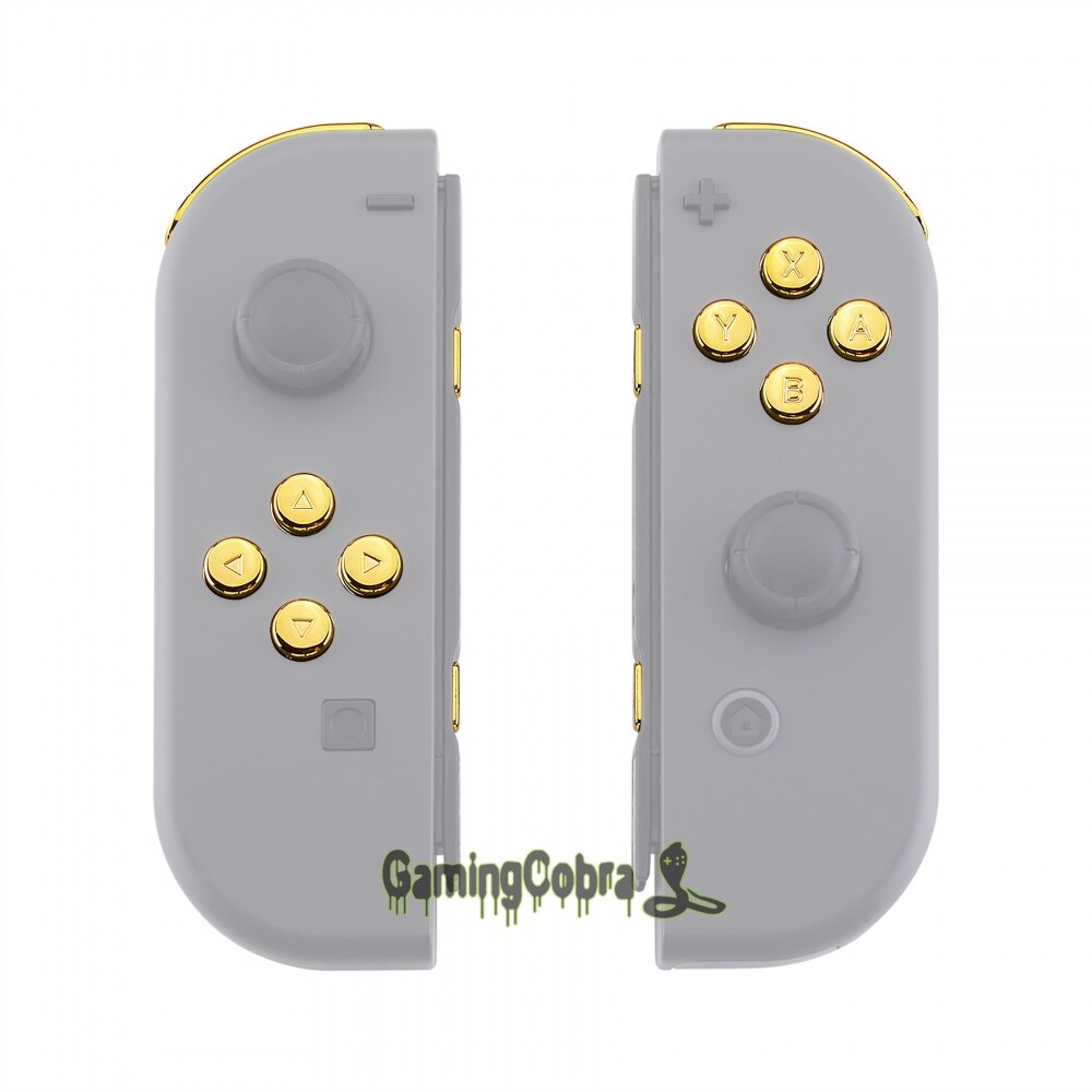 Chrome Gold Vervanging ABXY Richting Toetsen SR SL L R ZR ZL Trigger Volledige Set Knoppen w/Tools voor nintendo Switch Vreugde-Con