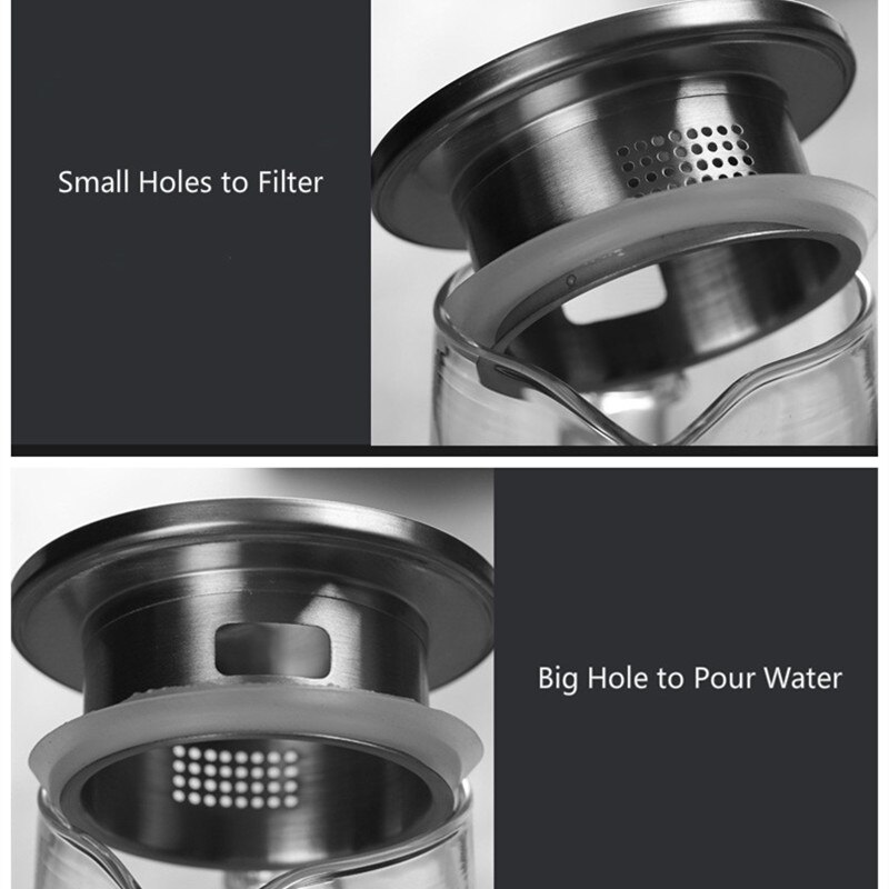 Household Cold Water Pot Heat-resiting Glass Utensil Coffee Flower Tea Juice Pot Drinks Jug 1400ml Pitcher Tanks Container