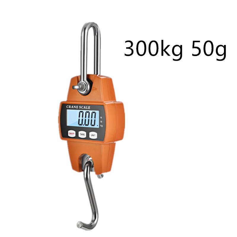 Báscula de grúa de 1000KG, balanza Digital de OCS-S1, 1Ton, 2000lb, LCD, alta precisión, Industrial, resistente, con gancho colgante: 300kg Orange
