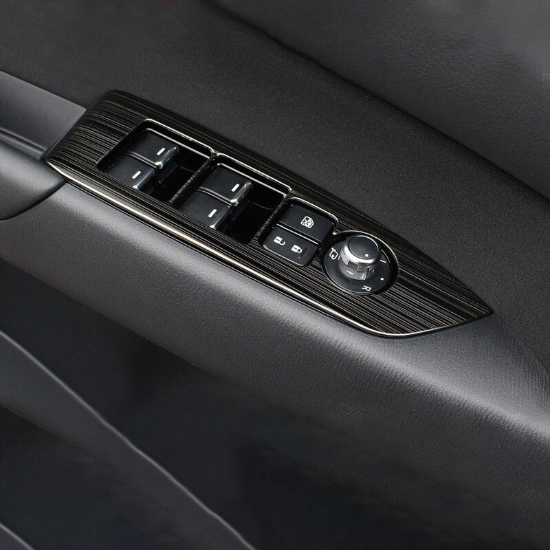 1 Juego para Mazda Cx-5 Cx5 Kf Lhd Panel de interruptor de la ventana del coche + Panel de caja de cambios del coche cubierta pegatina embellecedor tiras Garn