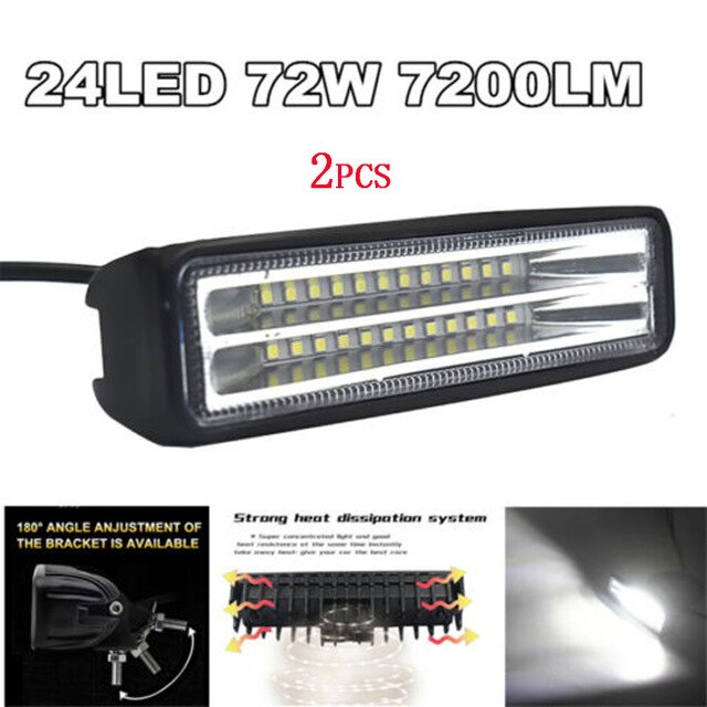 Lamp Werk Lampjes 12V-24V 24-Led Onderdelen Vervanging Accessoires Truck: 2pcs