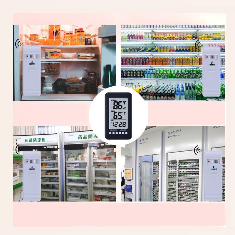 Digital Thermometer Outdoor Hygrometer For Refrigerator Electronic Temperature Humidity Sensor Wireless Remote Thermometer
