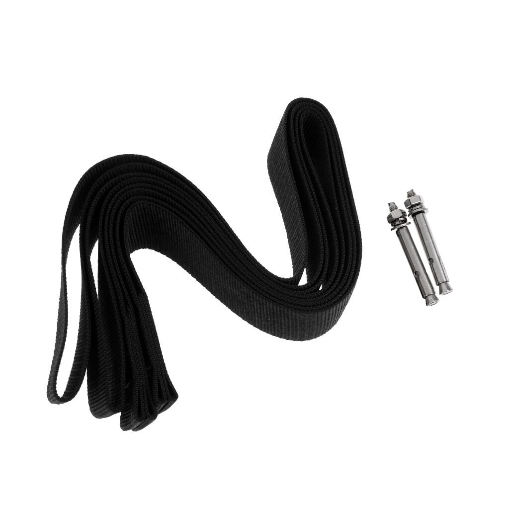 1 Pair Black Webbing Storage Straps Wall Mount Hanger Keeper For Surfboard Longboard Kiteboard