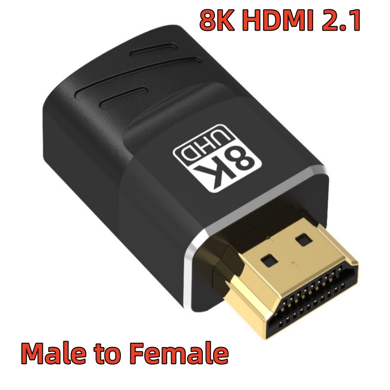 HDMI 2.1 Male to Femal Adapter 8k60Hz 4k120Hz High Speed Micro Mini HDMI to HDMI 48Gbps Adapter Coupler for Video Modes TV PC: WHITE