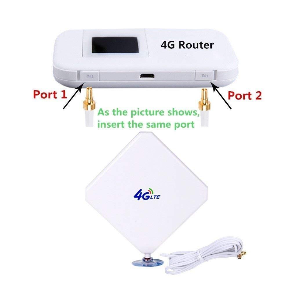 SMA 4G LTE Antenna 35dBi Dual Mimo GSM/3G High Gain WiFi Signal Booster with 6ft Cable