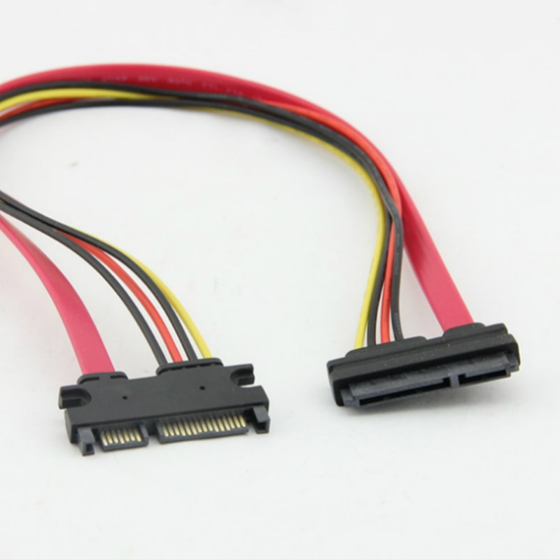 30 cm/50 cm 22Pin (15 + 7) male Naar 22 pin Vrouwelijke SATA Serial ATA Data Power Cable Extension Connector Cord SATA Kabels