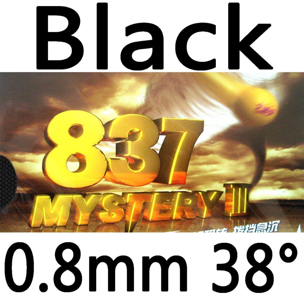 RITC 729 amitié 837 mystère III longues pips-ping-pong en caoutchouc avec éponge: Black 0.8mm H38