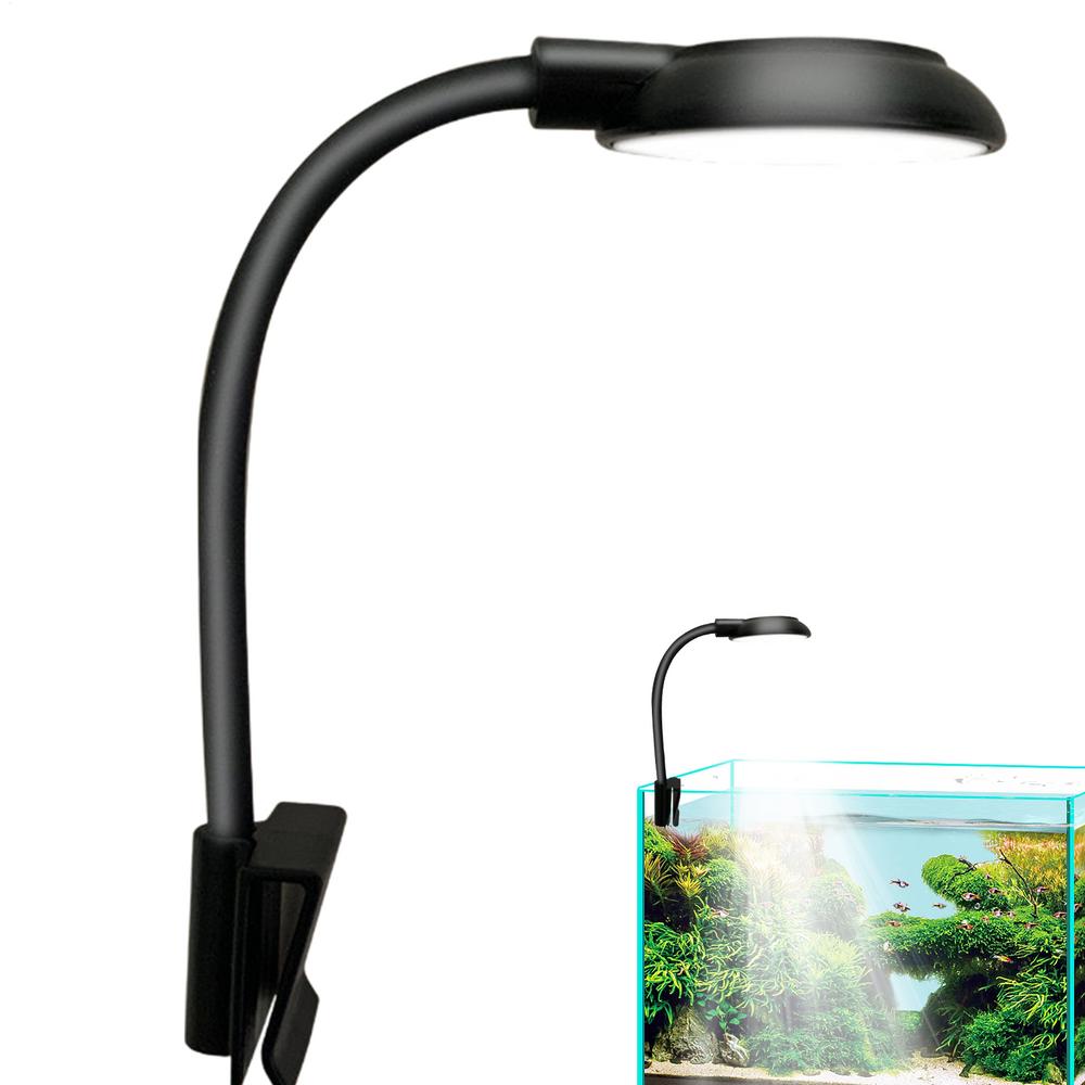 Aquarium Light Clip On Adjustable LED Aquarium Light Fish Light Lamp 360 Degree Flexible Waterproof Aquarium Light Plant: Blue