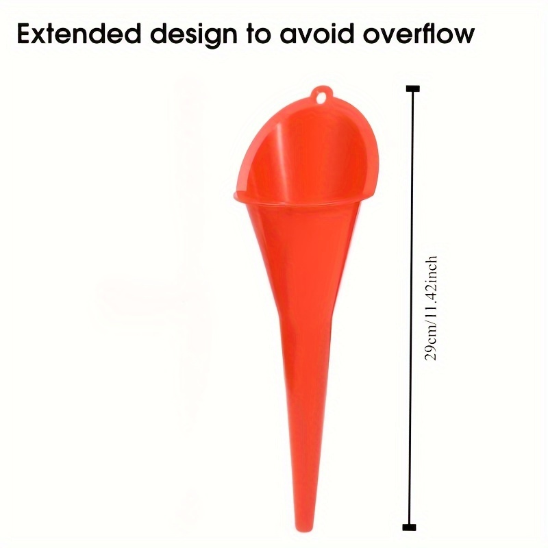 Embudo de vástago largo para coche, herramientas de llenado de combustible y aceite de gasolina, embudo de aceite de plástico antisalpicaduras, herramientas de repostaje de motocicleta, 3 uds.
