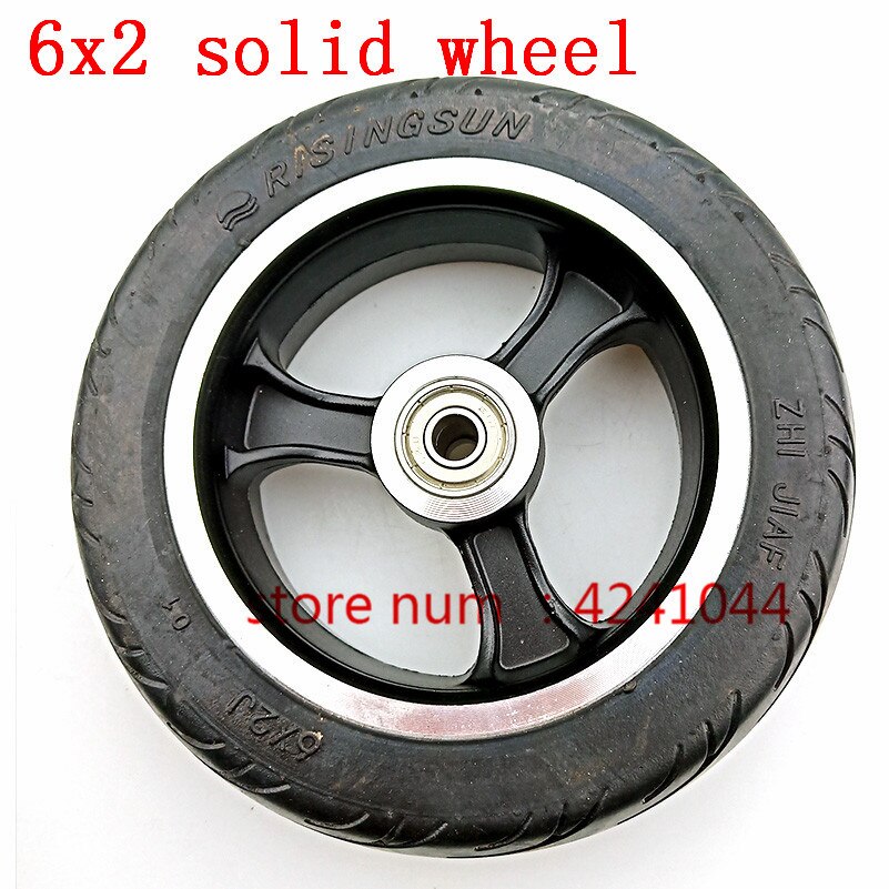 5/5.5 /6 inch solid wheels 5'' 5.5x2 145x40 6x2 solid tyre tire and alloy rim for Fast wheel F0,jackhot,Nes carbon fiber scooter: 6x2 solid wheel A