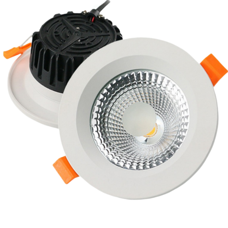 Indbygget blændfri led-cob-spotlight 7w 18w 24w dæmpbar 110v 220v lofts-downlight 5w 7w 10w 12 wtil entré, arbejdsværelse, butiksbelysning