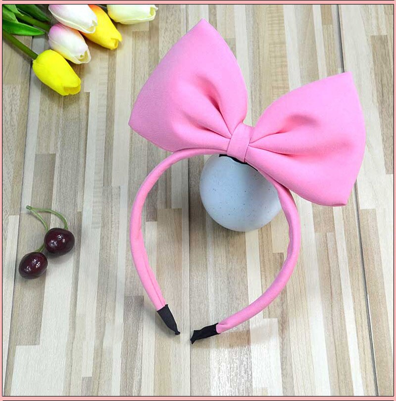 Mignon rouge grand nœud cheveux coton bandeau lolita bandeau cheveux grand nœud papillon bandeaux fille tête cerceau filles cheveux accessoires: Headband 5