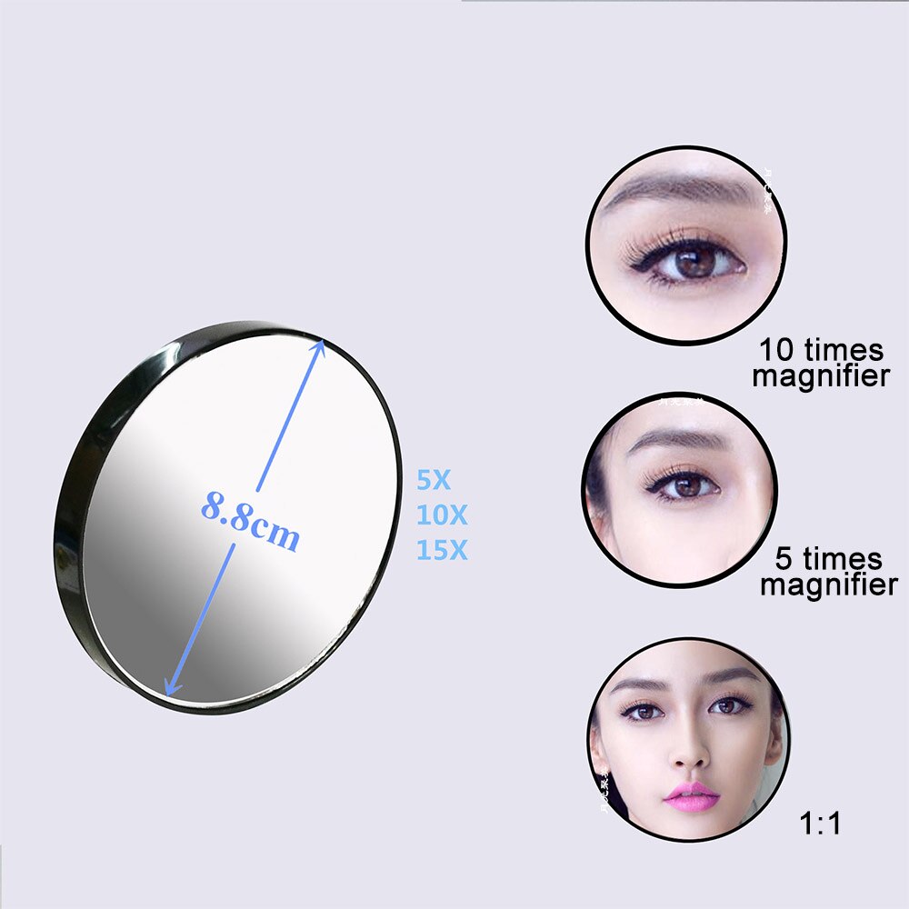 Maquillaje LED luz con equipadas espejo de maquillaje espejo de aumento de tocador desmontable/almacenamiento Base 3 modos de belleza espejo de luz