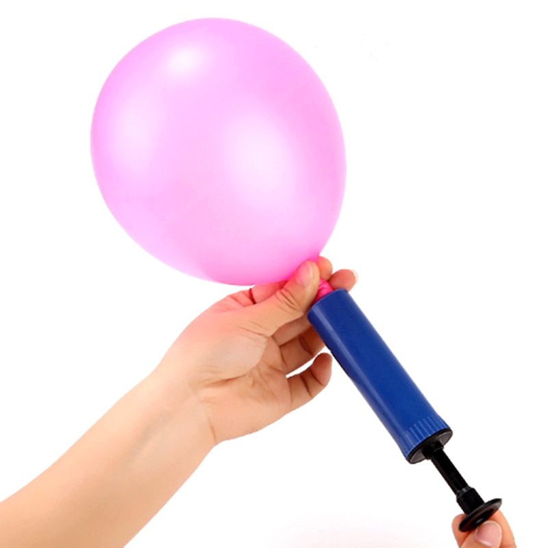 1 szt. Pompka robić balonów mini plastikowy ręczny balon Inflator pływanie koło nadmuchiwana poduszka strona festiwal materiały eksploatacyjne