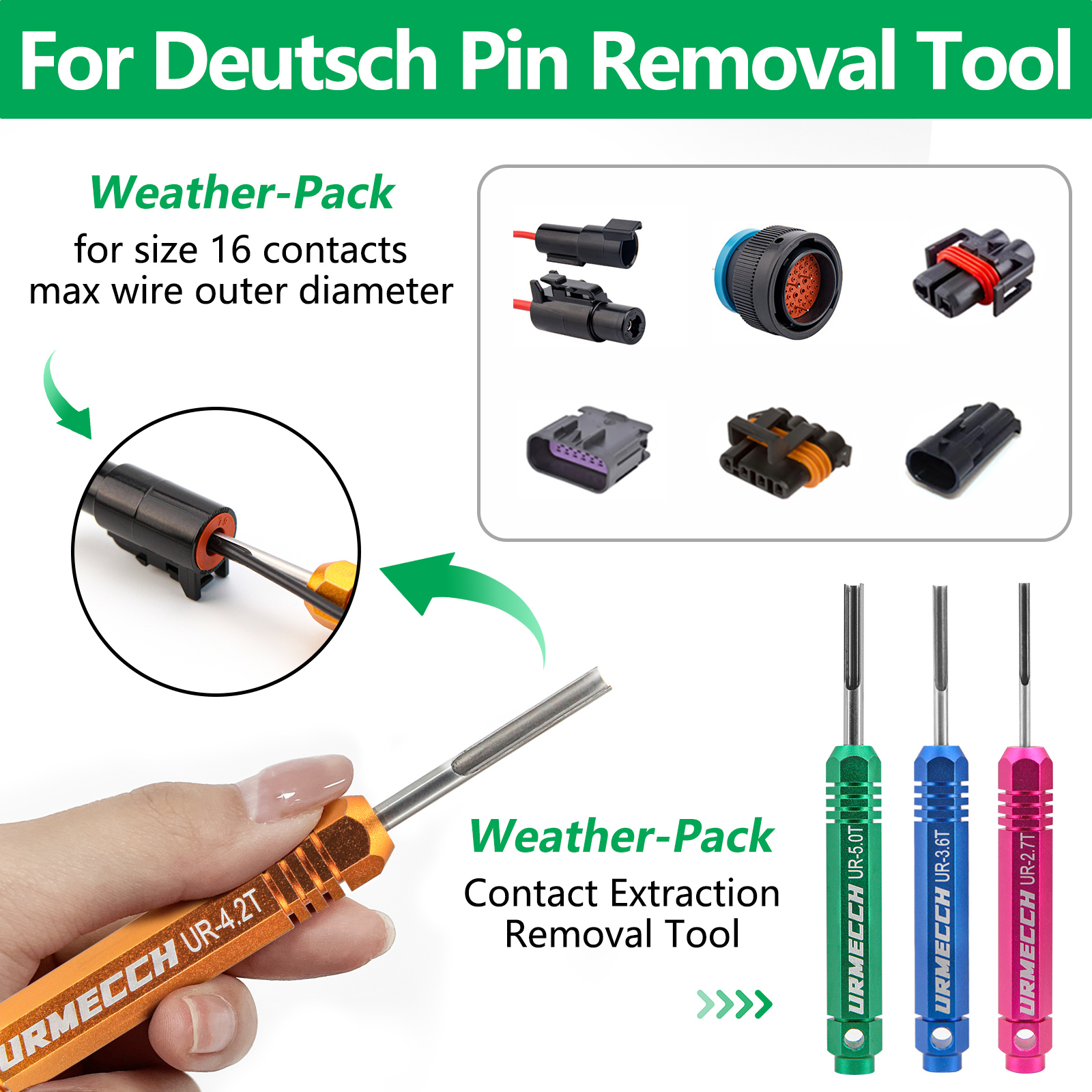 Pin Removal Tool Terminal Release Tool Kit for Deutsch DT, DTM, DTP and HD Series Connectors