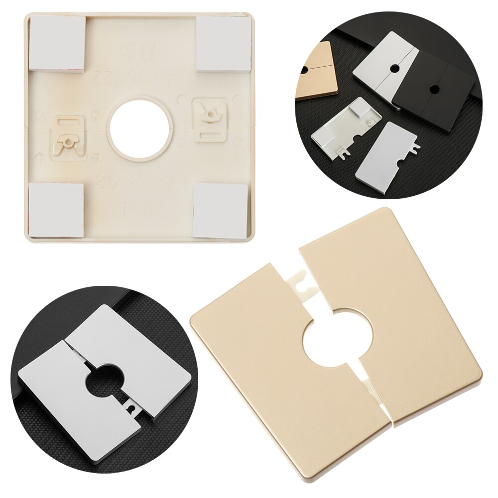 Plastic Wall Wire Hole Decor Cover Separable Junction Box Outlet Cable Protector Snap-on Plate Angle Valve Pipe Plug Decor Cover