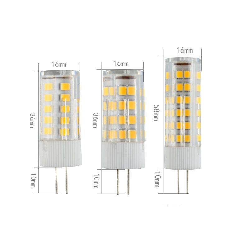 Lámpara de maíz de pin recto G4, 220V, SMD2835, 3W, 5W, 7W, 9W, bombilla Led de cerámica, reemplaza 30W, 40W, 60W, 80, luz halógena para candelabro