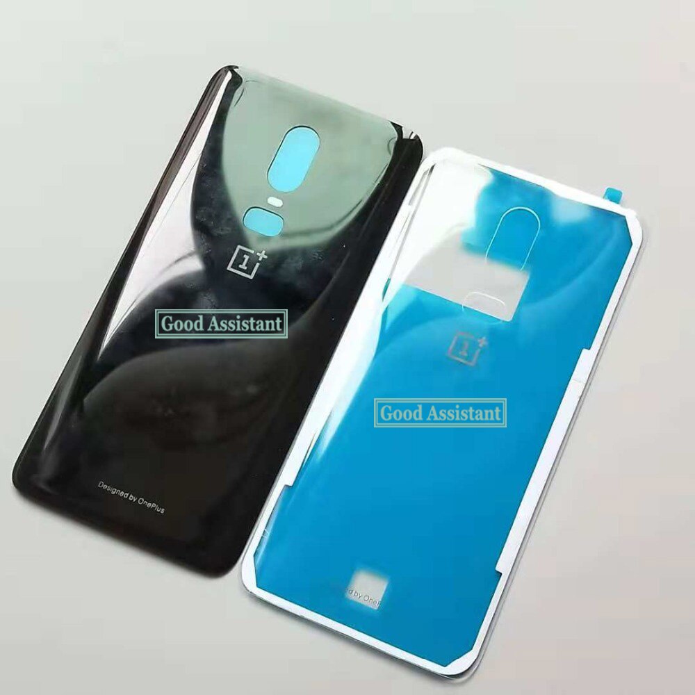 Originele 6.3 inch Zwart/Wit/Rood Voor OnePlus Een Plus 6 A6000 A6003 Back Battery Cover Deur Behuizing case Achter Glas onderdelen