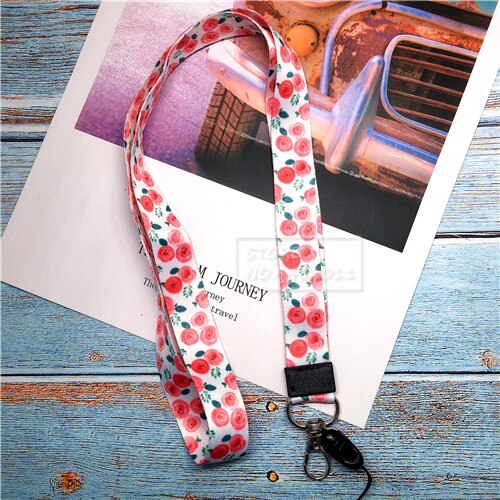 10 pz/lotto Piccole Foglie Fresche Neck Strap Portachiavi per le chiavi della Carta di IDENTIFICAZIONE Palestra Cinghie e laccetti per cellulari e smartphone USB badge Holder FAI DA TE Caduta Del Telefono corda