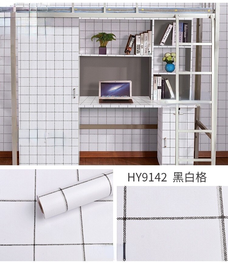 Mural Wallpaper Modern Black and White Circle Wallpaper Office Study Bedroom Landscape Self-adhesive Waterproof PVC: F