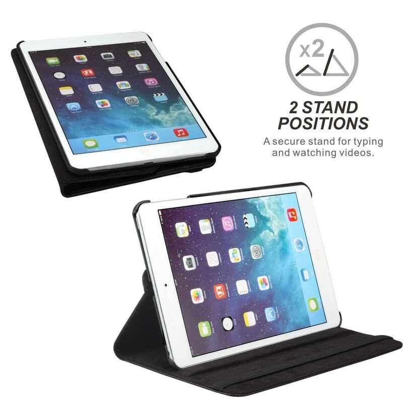 360 Degrees Rotating PU Leather Flip Cover Case For iPad Mini 1 2 3 Stand Holder Cases Smart Tablet Case A1432 A1454 A1600 A1490