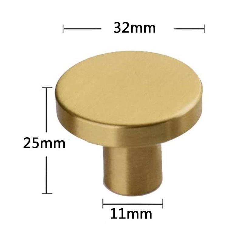 4 Stks/set Ronde Messing Massief Messing Handvat Knoppen Kabinet Keuken Pull Accessoires Lade Meubilair Handvat Deur Dresser Knop Pu T4S1