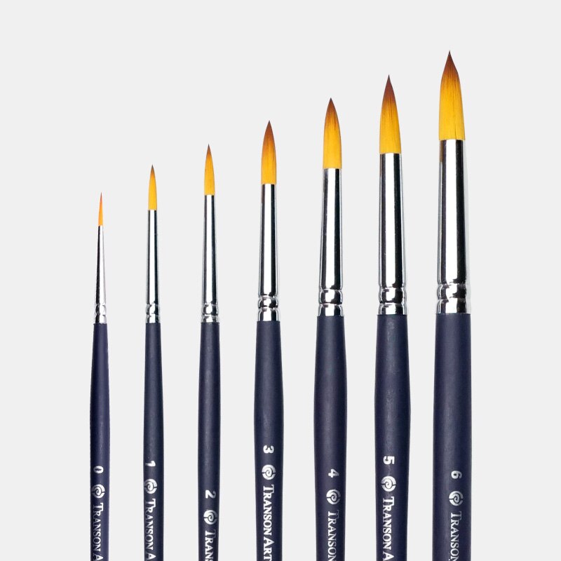 Aquarelpenselen, 8-delige Professionele Eekhoornhaar Kwastenset Kunstenaarskwast Kwastenset