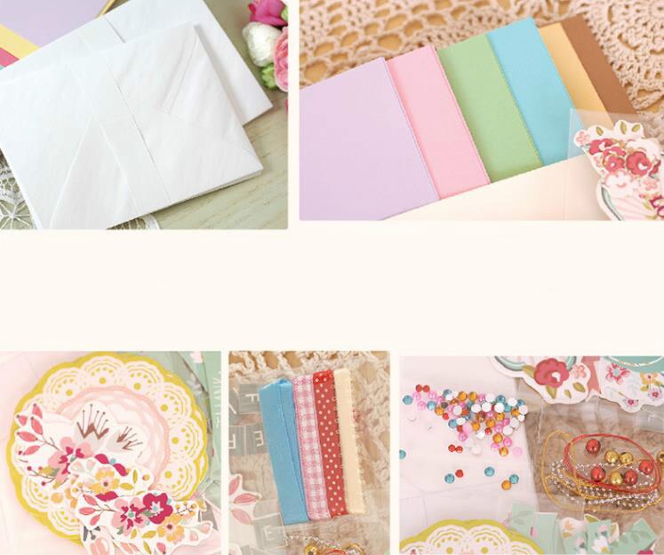 12pcs Beautiful Handmade Greeting Cards for Children Diy Card Kit Paper Scrapbook